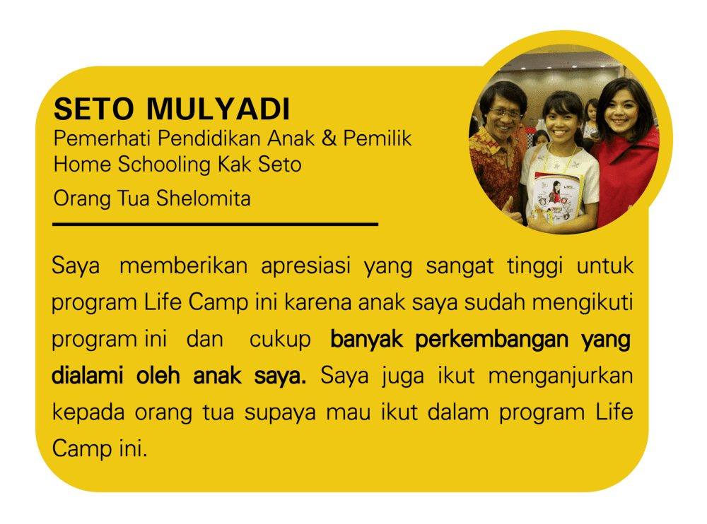 Testimoni peserta program liburan sekolah Life Camp oleh Kak Seto Mulyadi